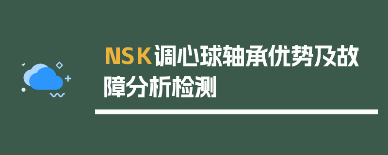 NSK调心球轴承优势及故障分析检测